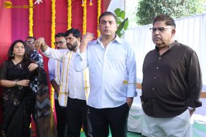 Idupu Kayitham Movie Launch attended by Priyadarshi, Nagadurga, Dil Raju, and Allu Aravind