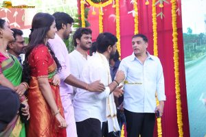 Idupu Kayitham Movie Launch attended by Priyadarshi, Nagadurga, Dil Raju, and Allu Aravind