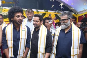 Idupu Kayitham Movie Launch attended by Priyadarshi, Nagadurga, Dil Raju, and Allu Aravind