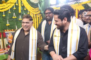 Idupu Kayitham Movie Launch attended by Priyadarshi, Nagadurga, Dil Raju, and Allu Aravind