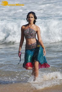 Ileana D’Cruz wet on the beach