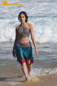 Ileana D’Cruz wet on the beach