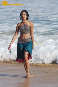 Ileana D’Cruz wet on the beach