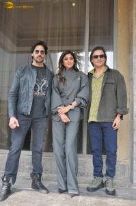 Shilpa Shetty, Sidharth Malhotra, and Vivek Oberoi promote their web series Indian Police Force on Jan 6, 2024