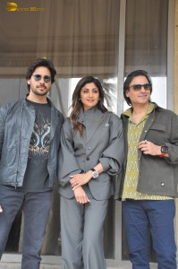 Shilpa Shetty, Sidharth Malhotra, and Vivek Oberoi promote their web series Indian Police Force on Jan 6, 2024