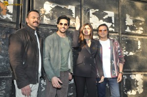 Siddharth Malhotra, Shilpa Shetty, and Vivek Oberoi promote Indian Police Force on Jan 24, 2024