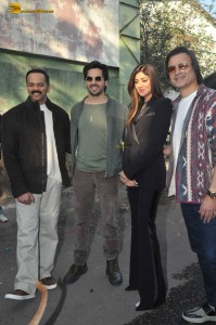 Siddharth Malhotra, Shilpa Shetty, and Vivek Oberoi promote Indian Police Force on Jan 24, 2024