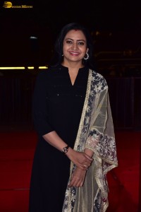 telugu actress indraja cute in a black salwar dress