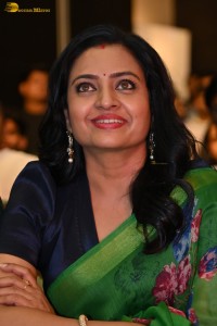 telugu actress Indraja gorgeous in a green saree