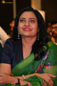telugu actress Indraja gorgeous in a green saree