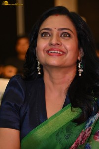 telugu actress Indraja gorgeous in a green saree