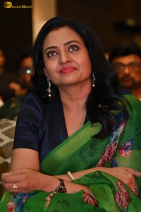 telugu actress Indraja gorgeous in a green saree