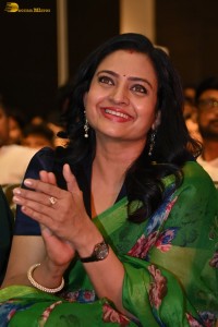 telugu actress Indraja gorgeous in a green saree