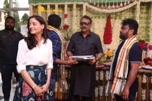 Actors Kabir Duhan Singh and Garima Kaushal attend the launch of their movie Indrani