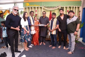 Actors Kabir Duhan Singh and Garima Kaushal attend the launch of their movie Indrani