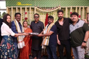 Actors Kabir Duhan Singh and Garima Kaushal attend the launch of their movie Indrani