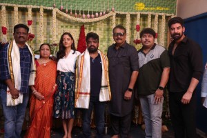 Actors Kabir Duhan Singh and Garima Kaushal attend the launch of their movie Indrani