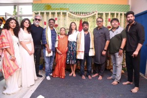 Actors Kabir Duhan Singh and Garima Kaushal attend the launch of their movie Indrani