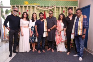 Actors Kabir Duhan Singh and Garima Kaushal attend the launch of their movie Indrani