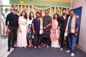 Actors Kabir Duhan Singh and Garima Kaushal attend the launch of their movie Indrani