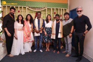 Actors Kabir Duhan Singh and Garima Kaushal attend the launch of their movie Indrani