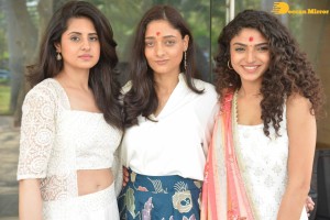 Actors Kabir Duhan Singh and Garima Kaushal attend the launch of their movie Indrani