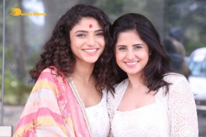 Actors Kabir Duhan Singh and Garima Kaushal attend the launch of their movie Indrani