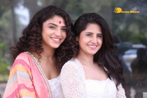 Actors Kabir Duhan Singh and Garima Kaushal attend the launch of their movie Indrani