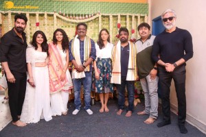 Actors Kabir Duhan Singh and Garima Kaushal attend the launch of their movie Indrani