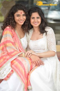 Actors Kabir Duhan Singh and Garima Kaushal attend the launch of their movie Indrani