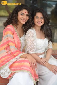 Actors Kabir Duhan Singh and Garima Kaushal attend the launch of their movie Indrani