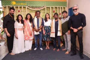 Actors Kabir Duhan Singh and Garima Kaushal attend the launch of their movie Indrani