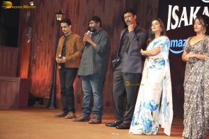 Isakapatnam Trailer Launch attended by Samuthirakani, Aishwarya Rajesh, Merin Philip, and Rohini