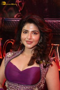 actress Iswarya Menon gorgeous in a pink and purple dress