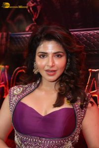 actress Iswarya Menon gorgeous in a pink and purple dress