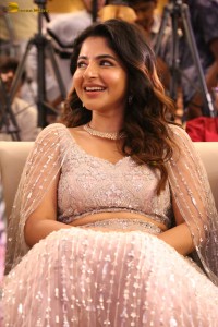 actress Iswarya Menon in a white dress