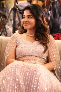 actress Iswarya Menon in a white dress