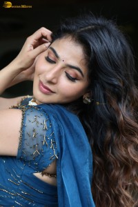 actress Iswarya Menon beautiful in a blue dress