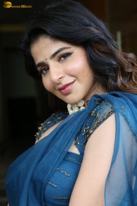 actress Iswarya Menon beautiful in a blue dress