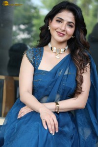 actress Iswarya Menon beautiful in a blue dress