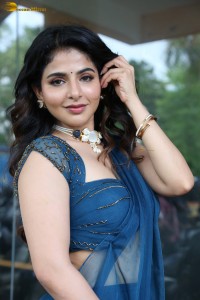 actress Iswarya Menon beautiful in a blue dress