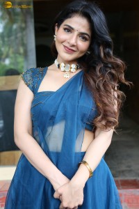 actress Iswarya Menon beautiful in a blue dress