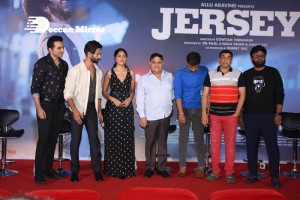 The film JERSEY Trailer Launch attended by Shahid Kapoor, Mrunal Thakur, Allu Aravind and Dil Raju