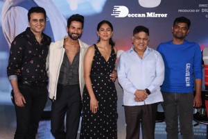 The film JERSEY Trailer Launch attended by Shahid Kapoor, Mrunal Thakur, Allu Aravind and Dil Raju