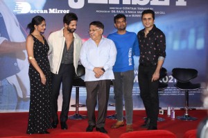 The film JERSEY Trailer Launch attended by Shahid Kapoor, Mrunal Thakur, Allu Aravind and Dil Raju