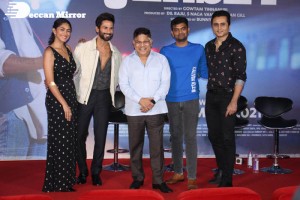 The film JERSEY Trailer Launch attended by Shahid Kapoor, Mrunal Thakur, Allu Aravind and Dil Raju