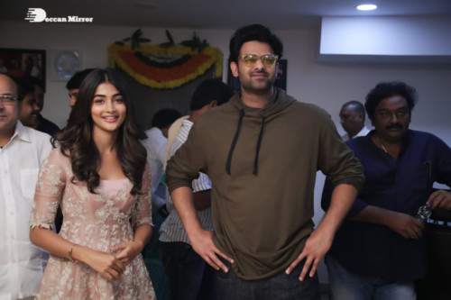 Prabhas and Pooja Hegde Movie Launch Pictures