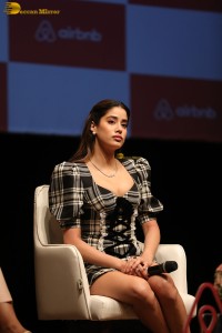 actress Janhvi Kapoor in a short dress