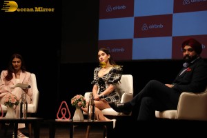 actress Janhvi Kapoor in a short dress