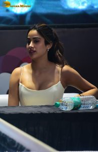 actress janhvi kapoor gorgeous in a white dress at pickleball tournament